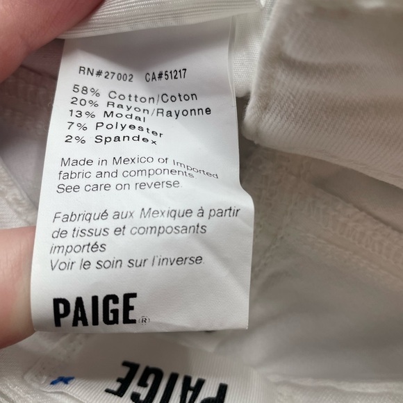 PAIGE‎ Jax Knee Crisp White Shorts - Picture 14 of 15